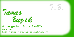 tamas buzik business card